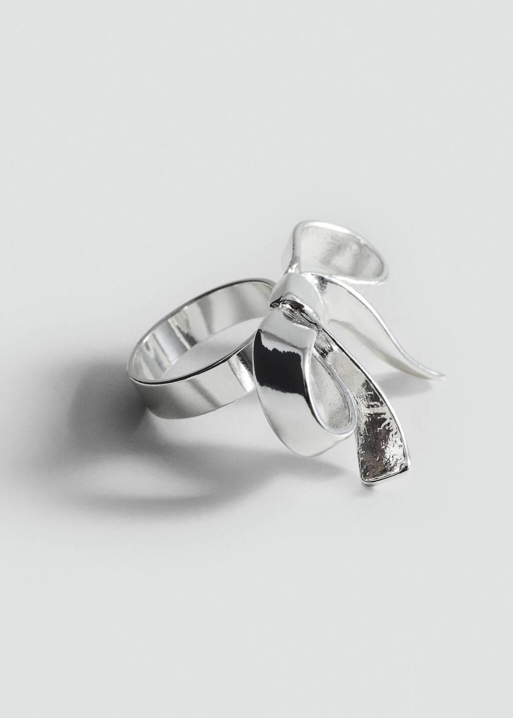 Silver Bow Ring, , medium