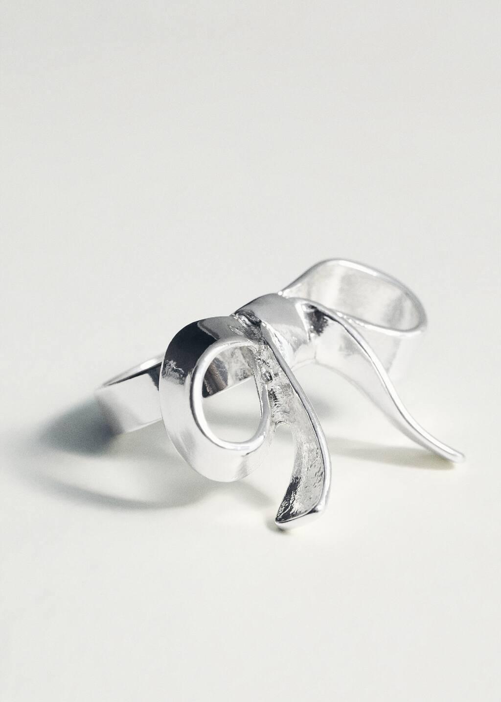 Silver Bow Ring, , large image number 1