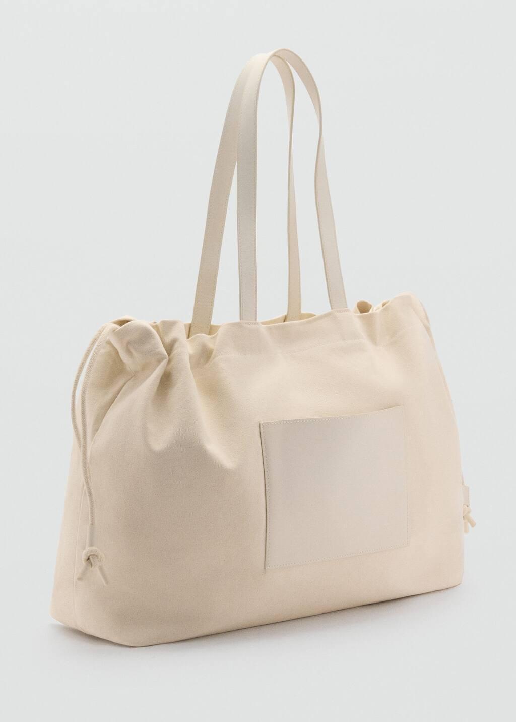 Beige Plain Handmade Shopper, Light Beige, large image number 0