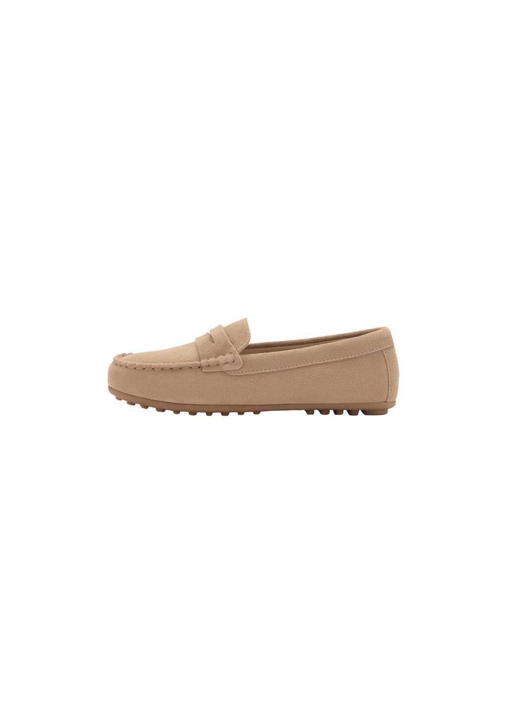 Brown Lt Pastel Suede Penny Loafers, Kids Boy, , large image number 3