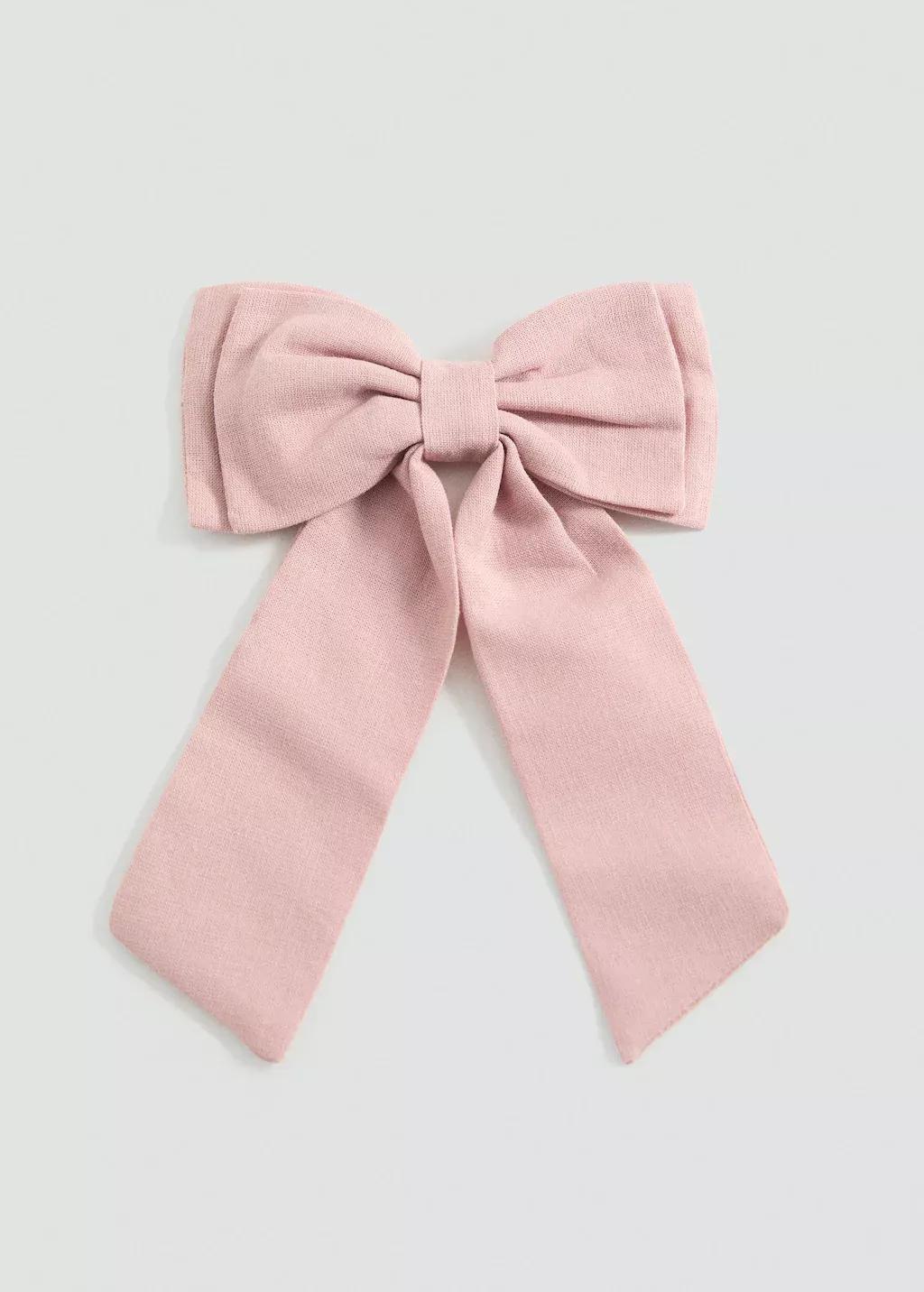 Pink Bow Plain Short, Kids Girls, Light-Pastel Pink, large image number 0