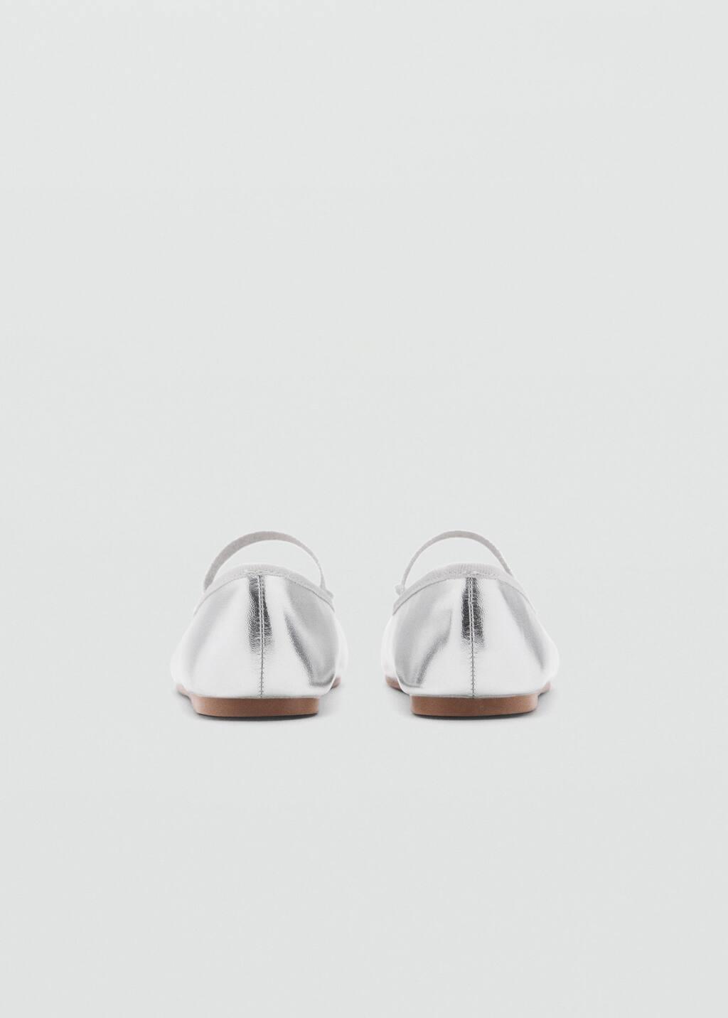 Silver Metallic Ballet Flats, Baby Girl, , large image number 1