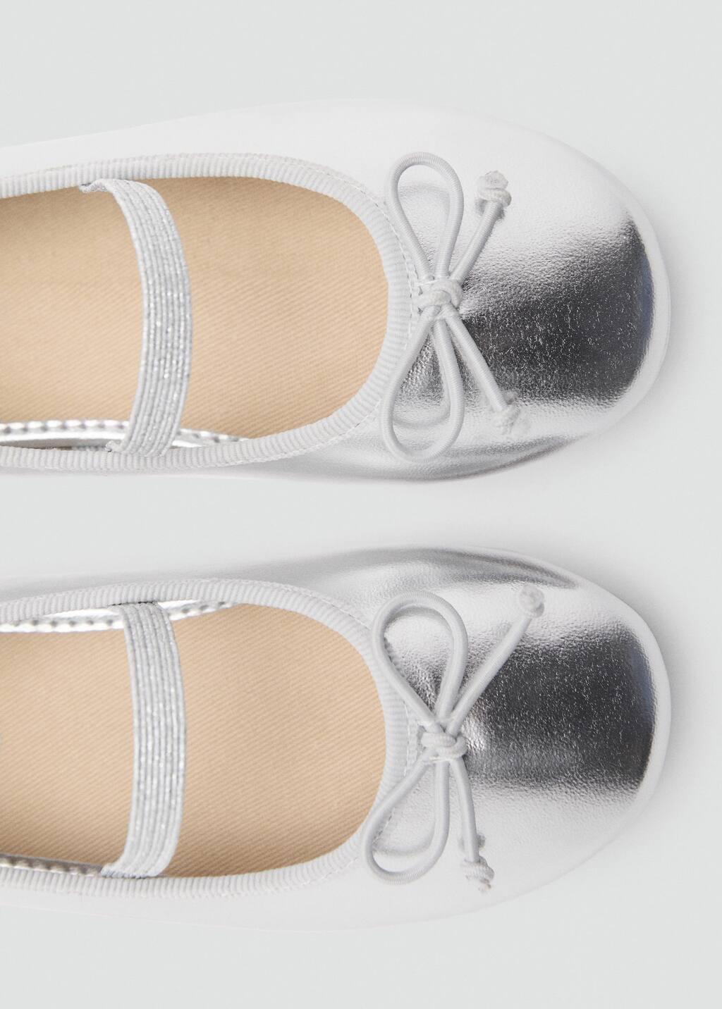 Silver Metallic Ballet Flats, Baby Girl, , large image number 2