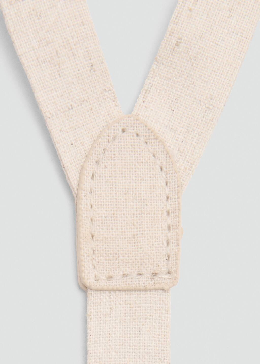 Beige Adjustable Regular Braces, Kids Boys, Light Pastel Brown, large image number 1