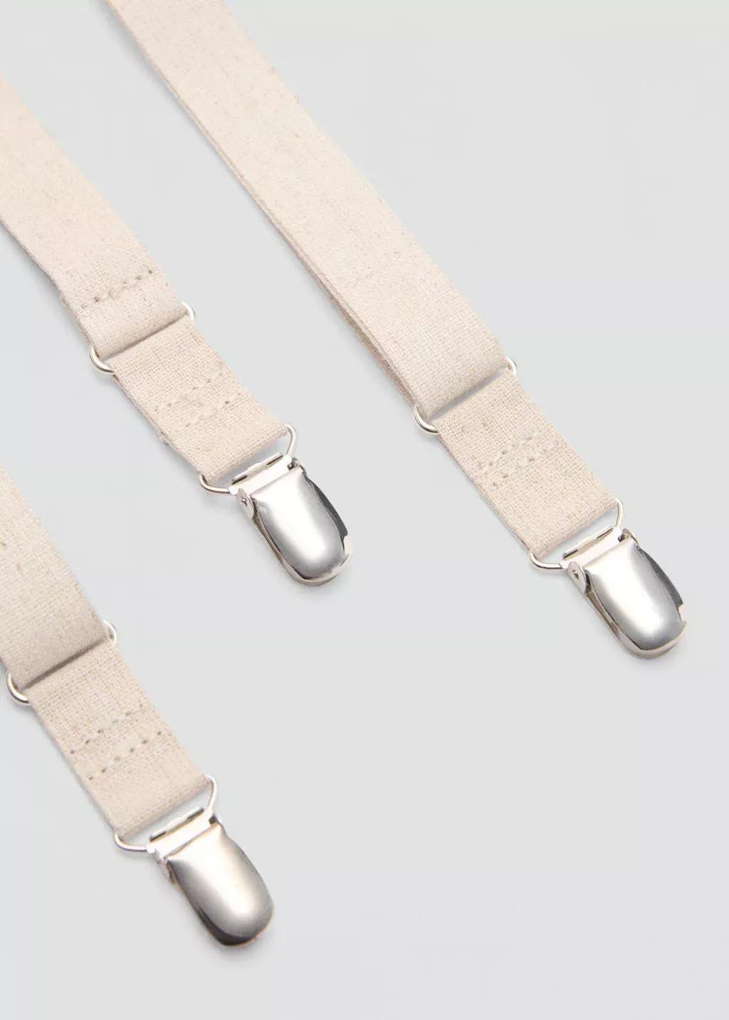Beige Adjustable Regular Braces, Kids Boys, Light Pastel Brown, large image number 2