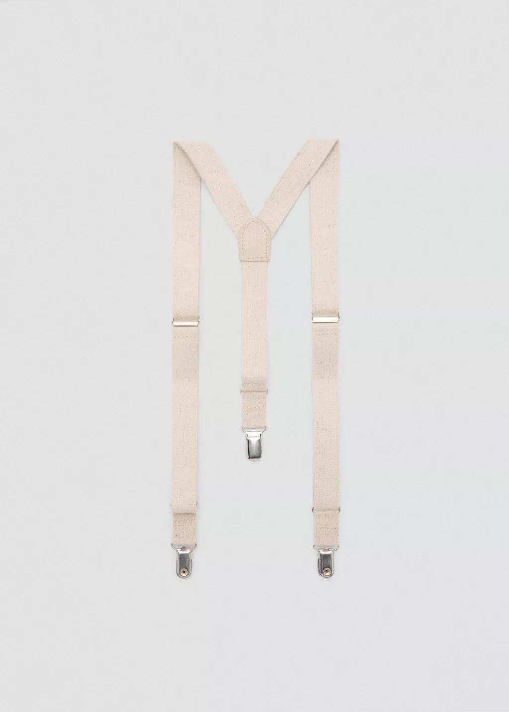 Beige Adjustable Regular Braces, Kids Boys, Light Pastel Brown, large image number 3