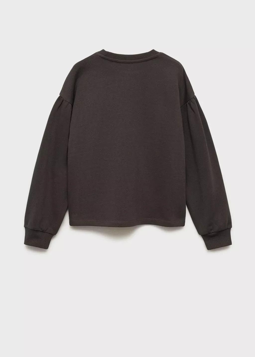 Grey Crochet Detail Sweatshirt, Kids Girl, , large image number 2