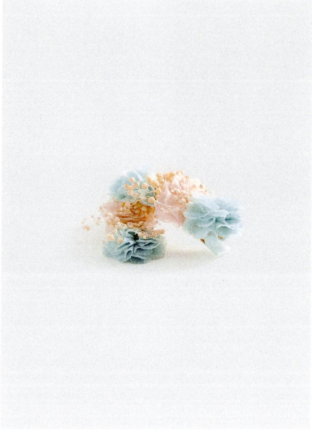 Turquoise Pack Of 2 Floral Hair Clips, Baby Girl, Turquoise - Aqua, large image number 2