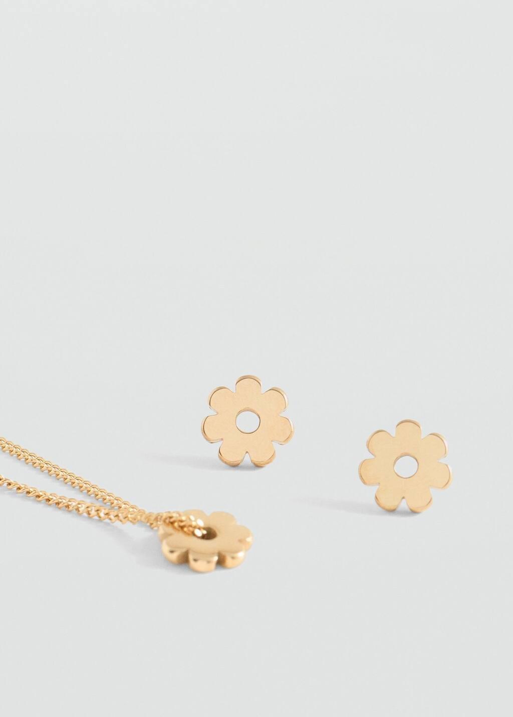 Gold Necklace And Earrings Set, Kids Girl, , medium