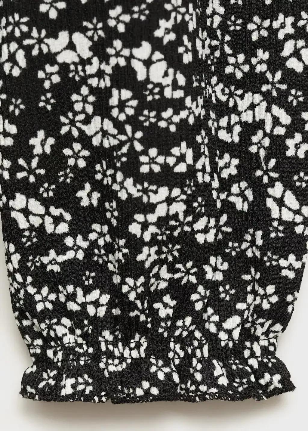 Black Floral Print Jumpsuit, Kids Girl, , large image number 1