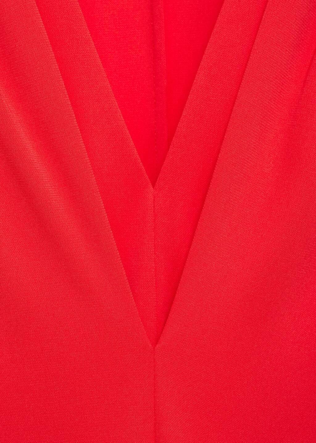 Orange Lt Pastel V-Neck Knitted Dress, , large image number 2