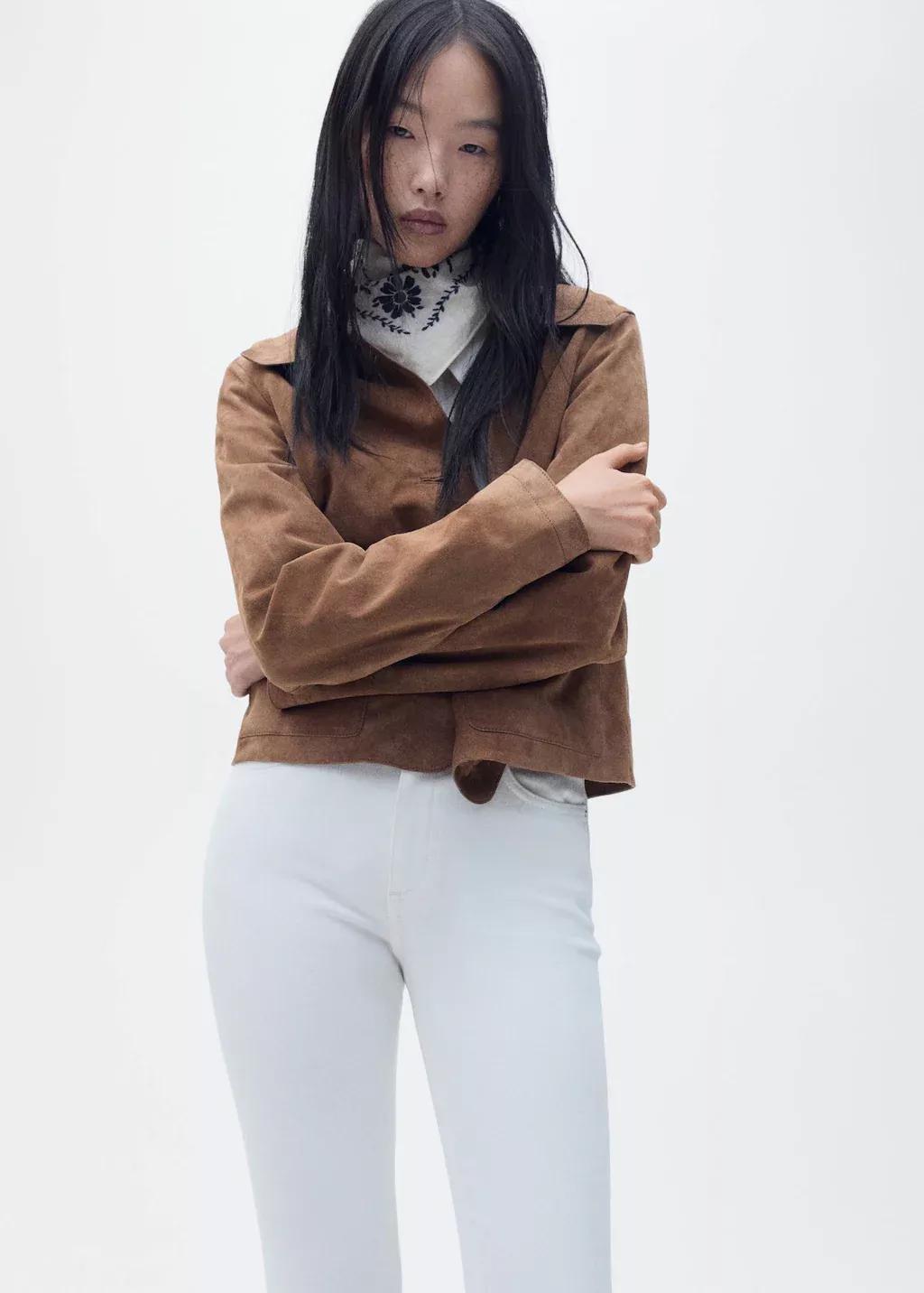 White Mid-Rise Skinny Jeans, , large image number 1