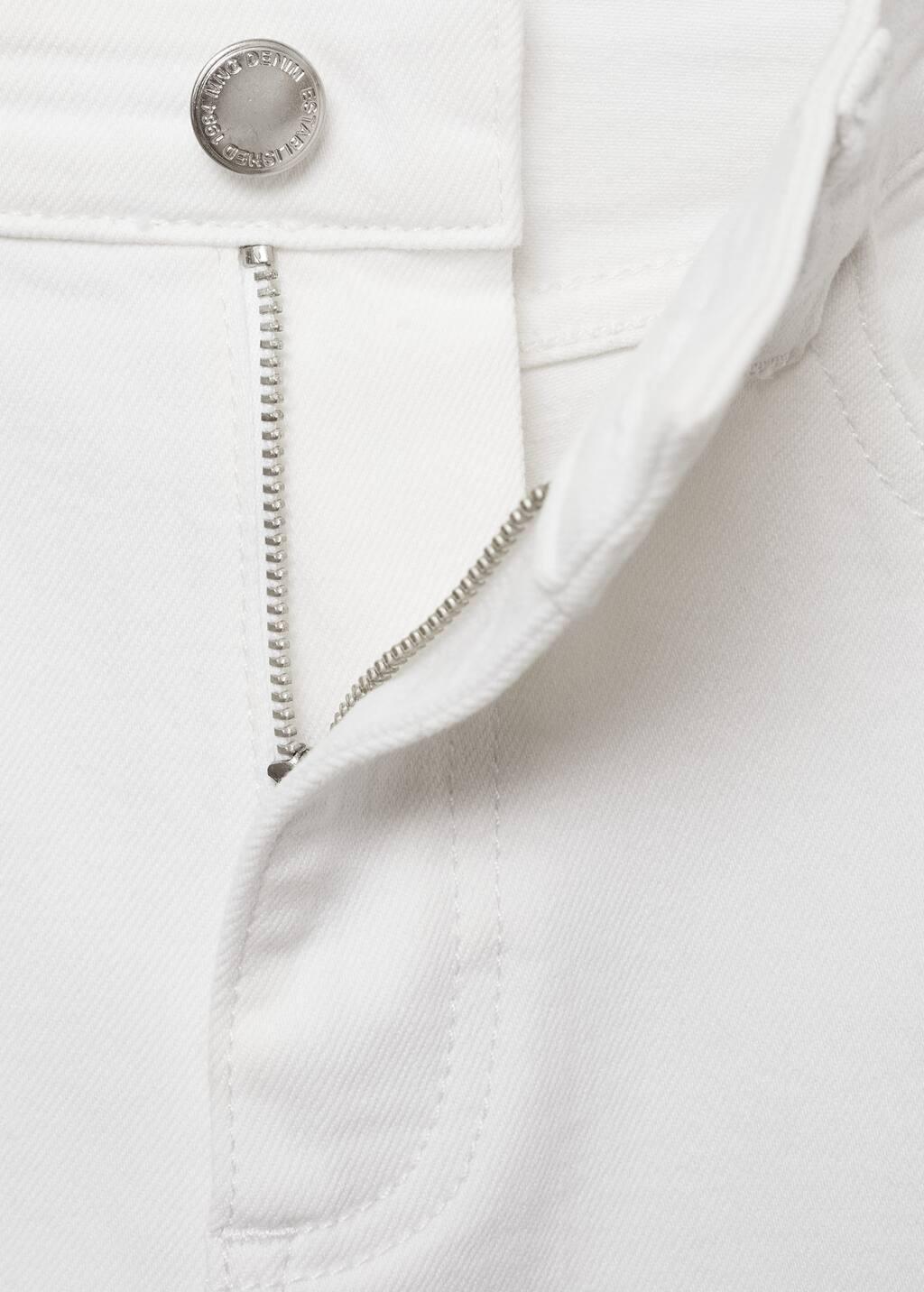White Mid-Rise Skinny Jeans, , large image number 8