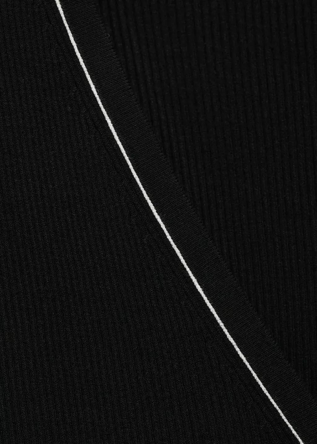 Black V-Neck Knitted Cardigan, , large image number 2