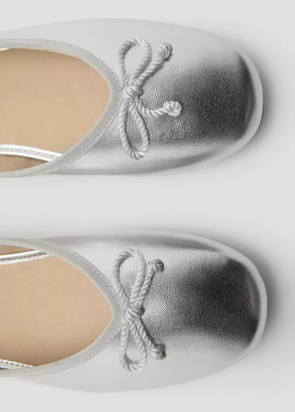 Silver Metallic Ballerina Bow, Kids Girl, , large image number 1