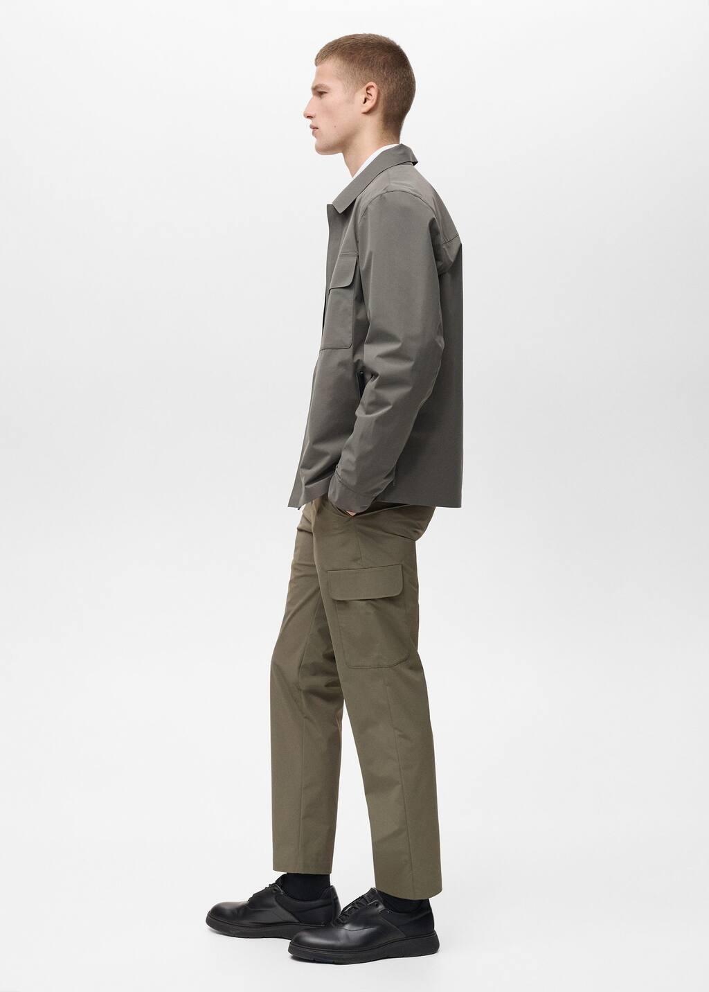 Green Thermoregulating Comfort Stretch Cargo Trousers, , large image number 2