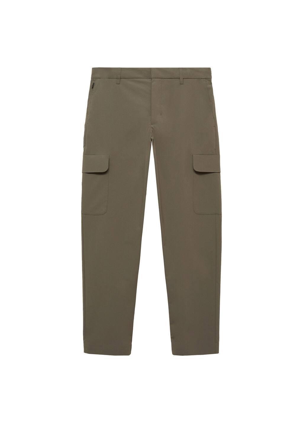 Green Thermoregulating Comfort Stretch Cargo Trousers, , large image number 3