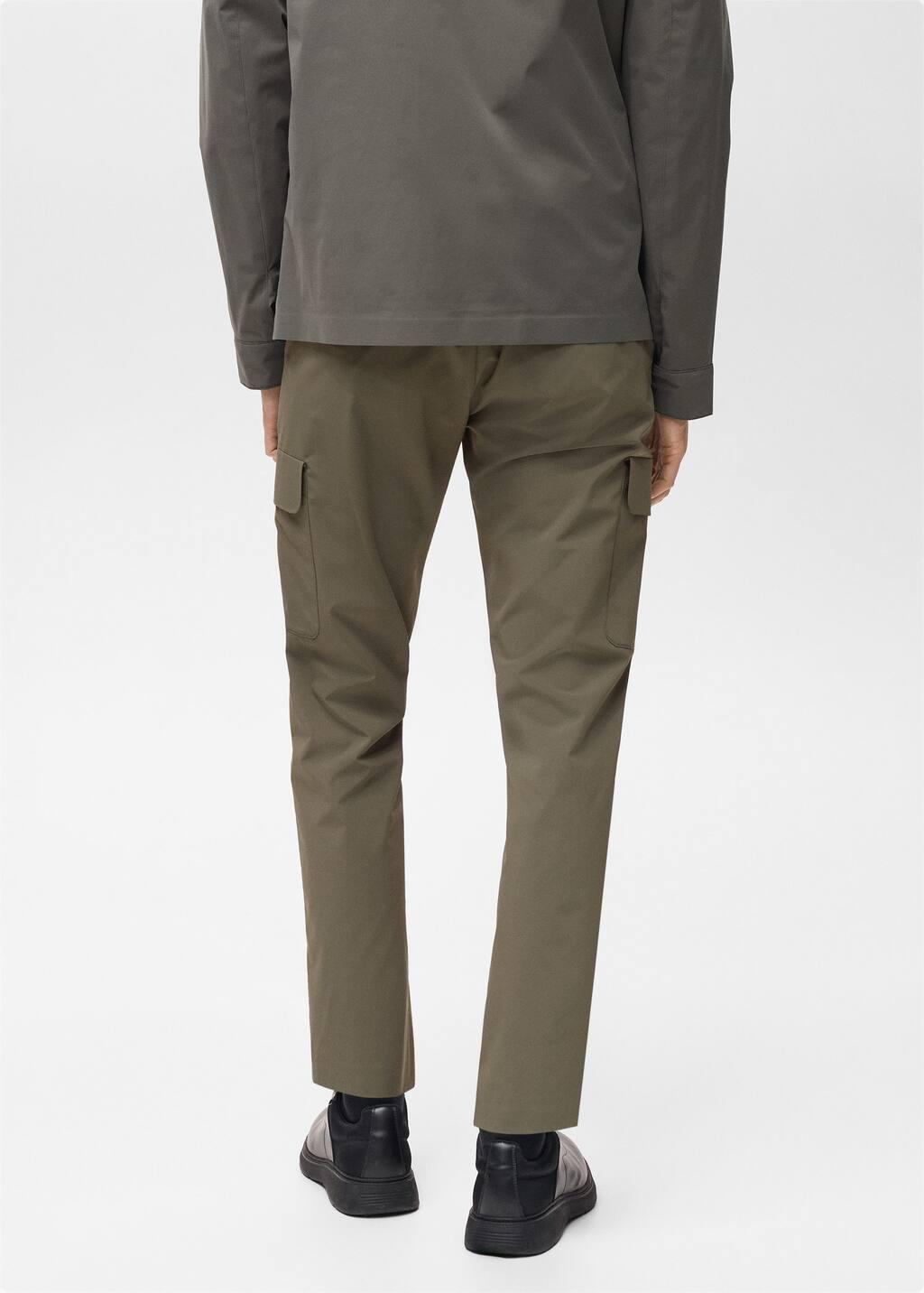 Green Thermoregulating Comfort Stretch Cargo Trousers, , large image number 6