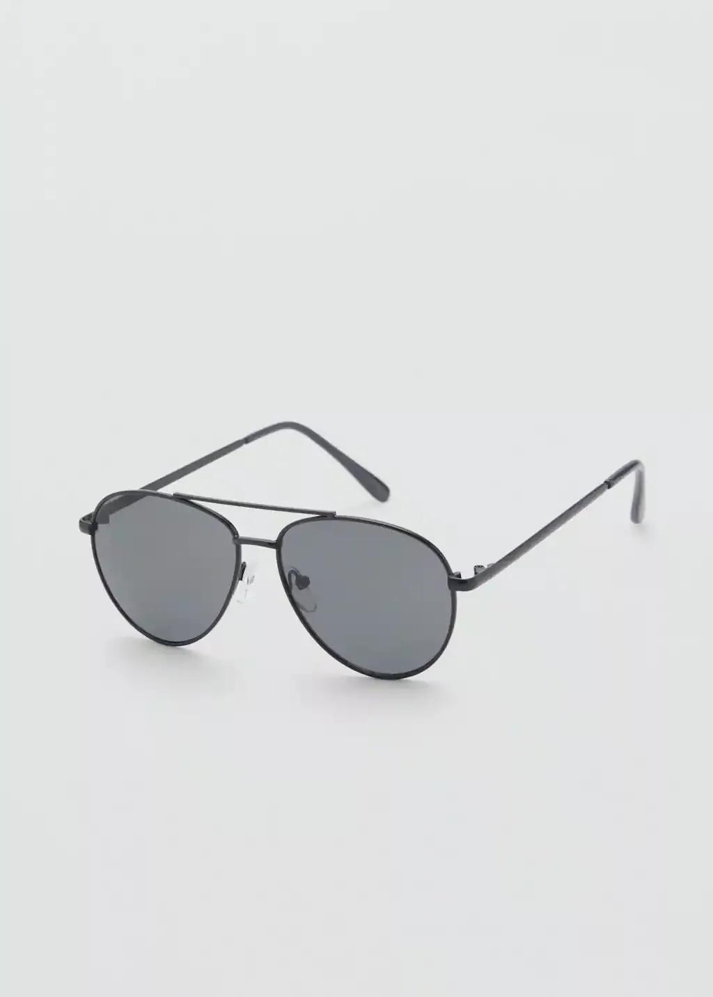 Black Aviator Sunglasses, Kids Boy, Black, large image number 0