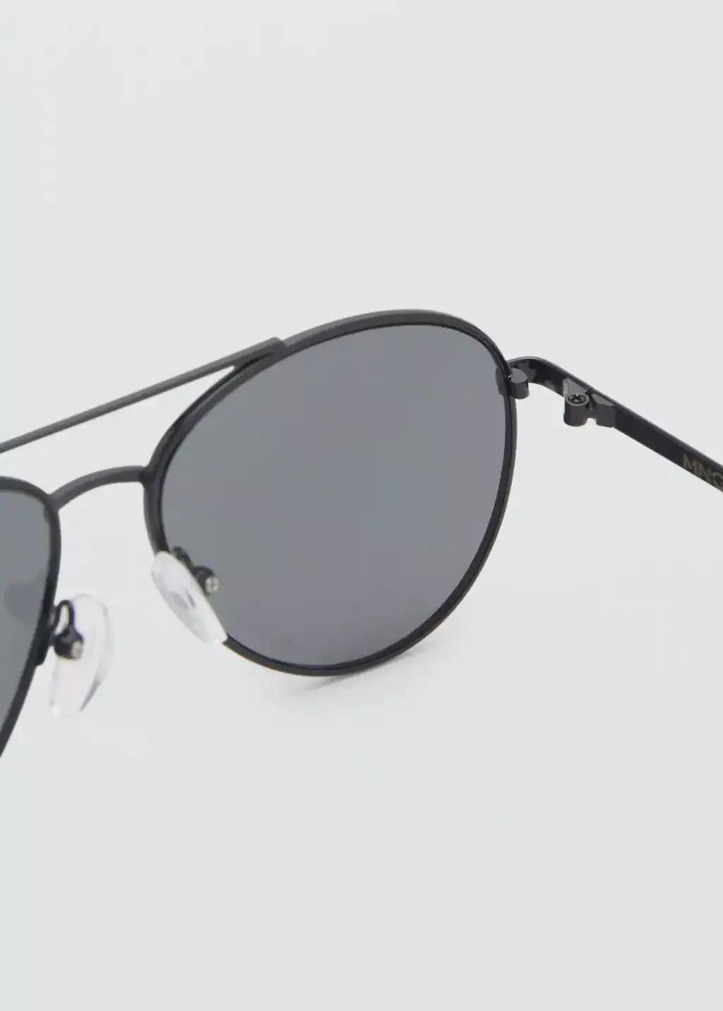 Black Aviator Sunglasses, Kids Boy, Black, large image number 1
