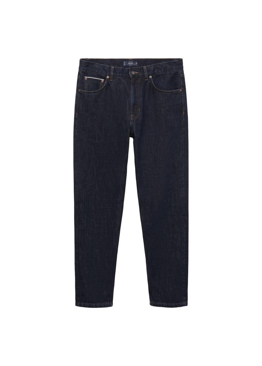 Blue Tapered-Fit Selvedge Jeans, Open Blue, large image number 3