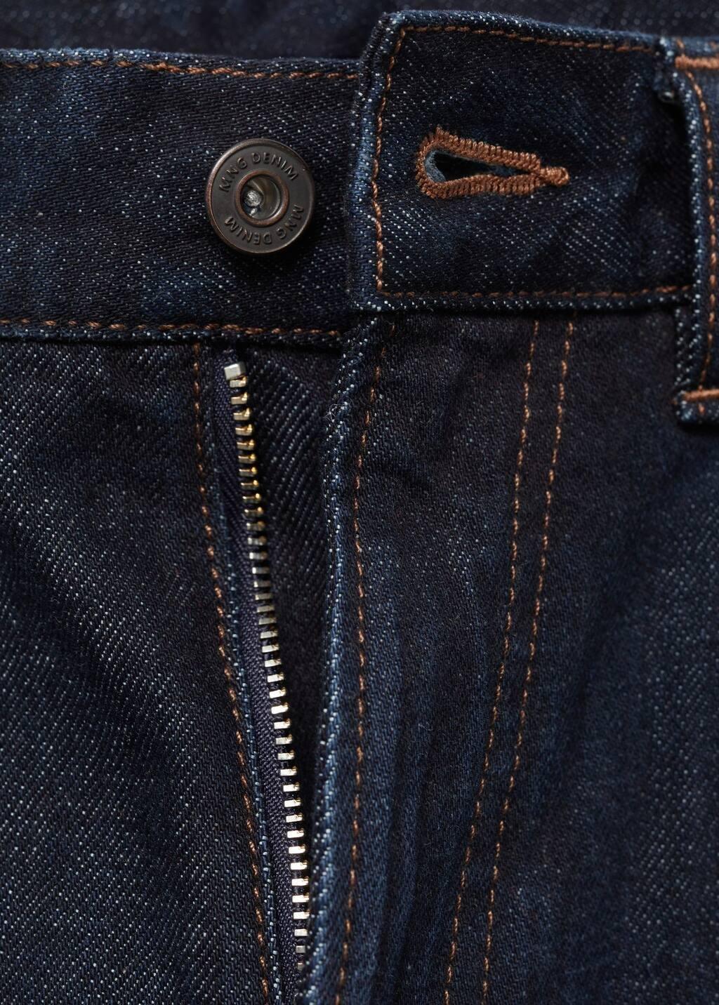 Blue Tapered-Fit Selvedge Jeans, , large image number 6