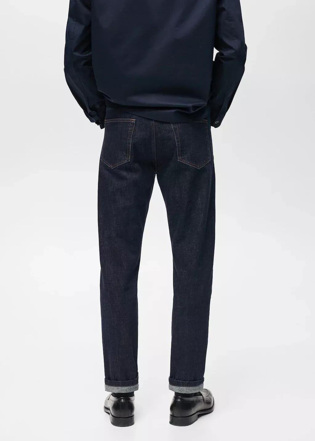 Blue Tapered-Fit Selvedge Jeans, , large image number 7