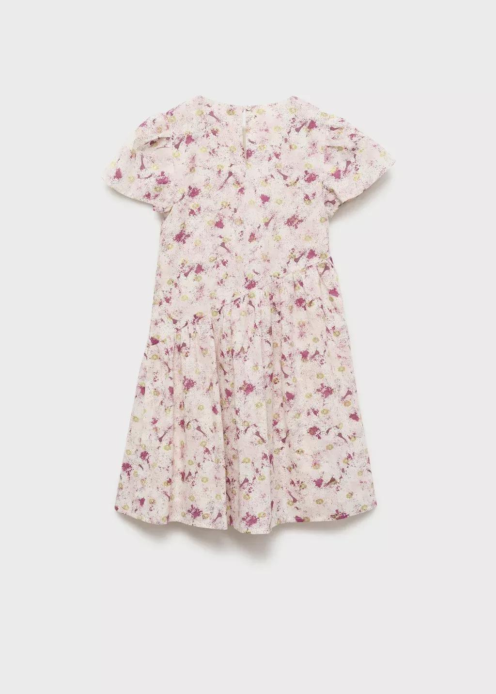 Pink Printed Short Dress, Kids Girl, , large image number 1