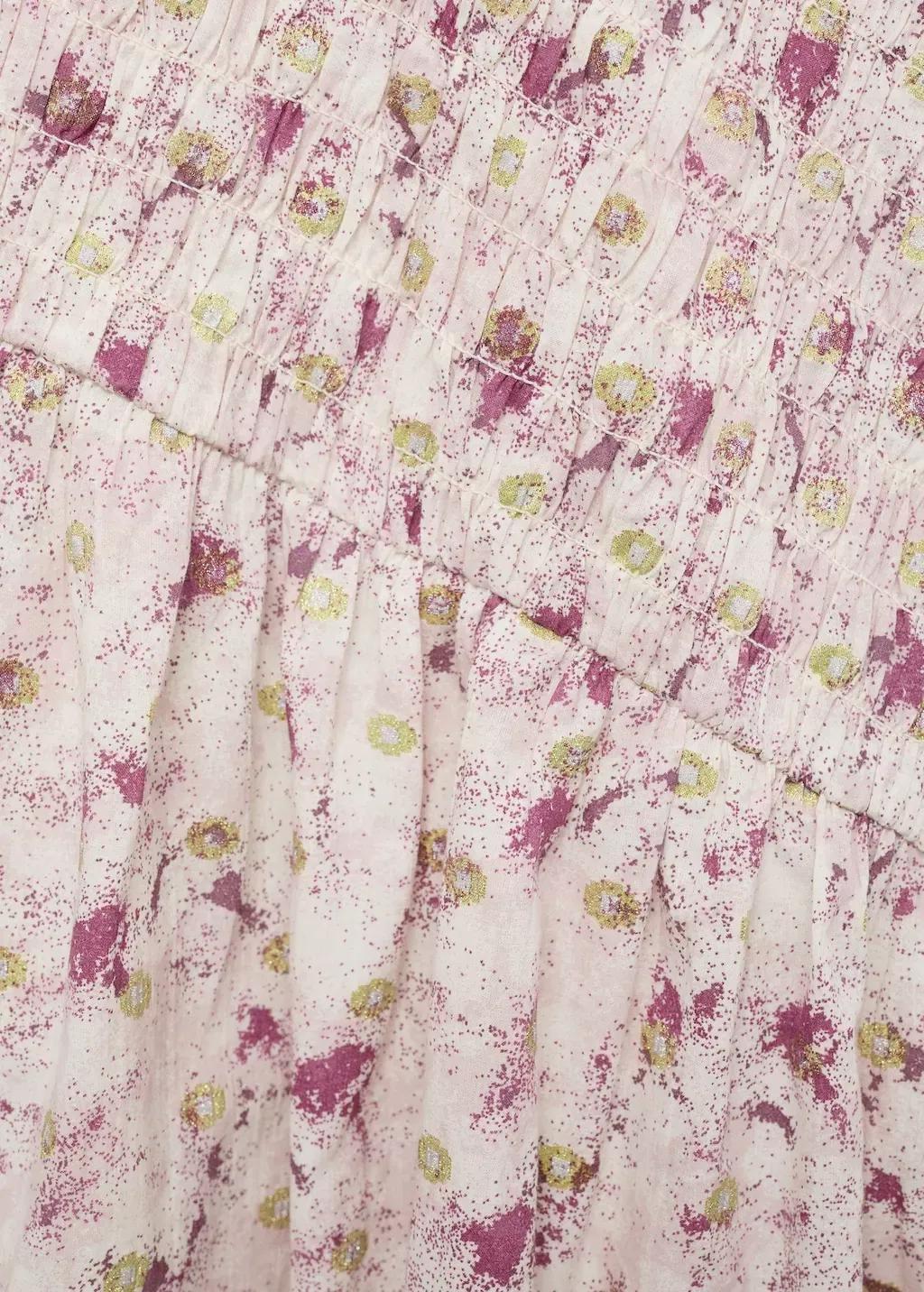 Pink Printed Short Dress, Kids Girl, , large image number 2