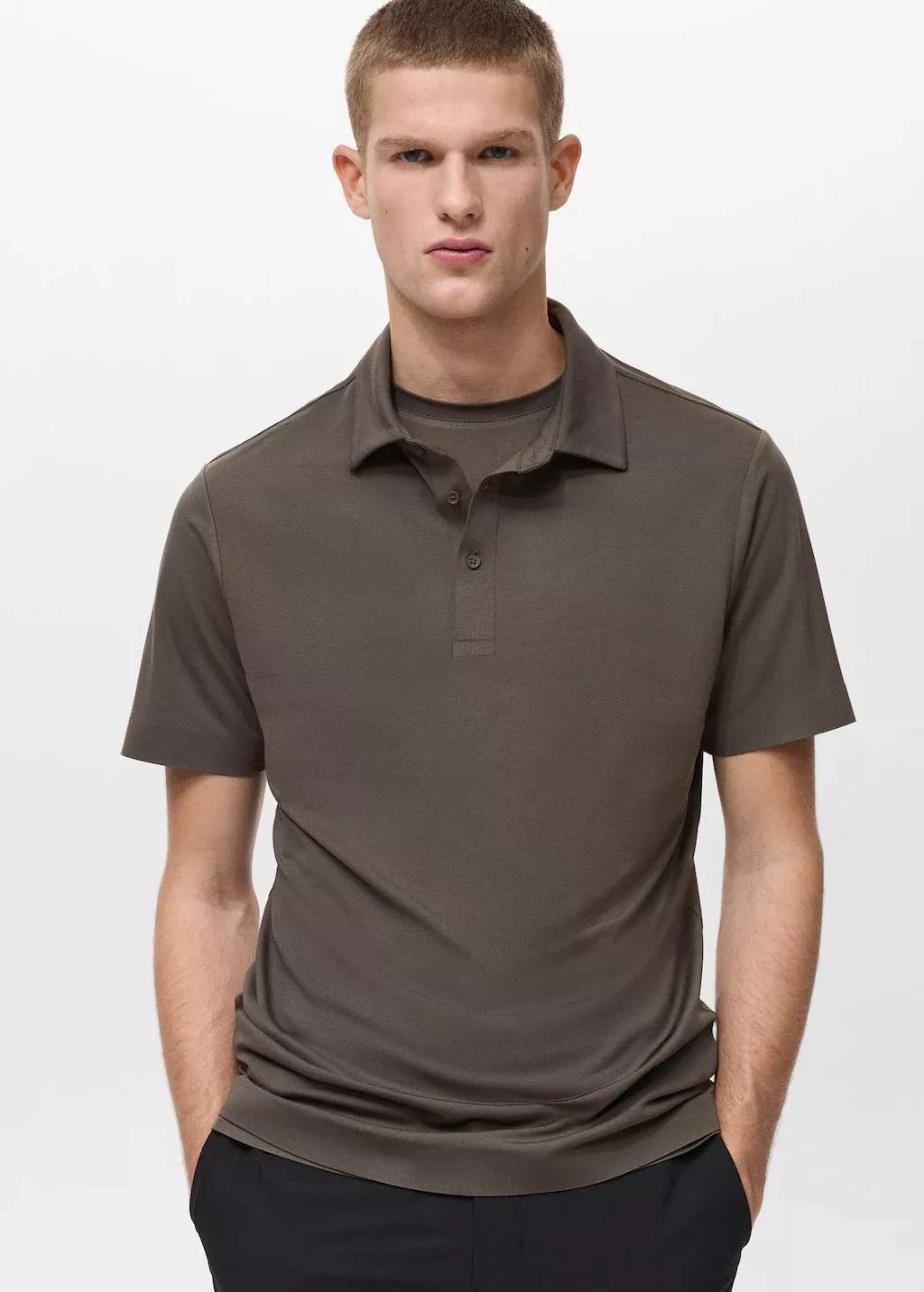 Green Breathable Stretch Comfort Polo Shirt, , medium