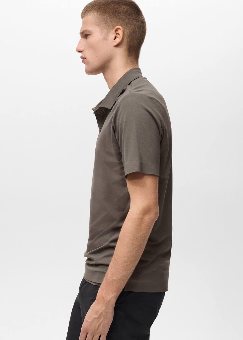 Green Breathable Stretch Comfort Polo Shirt, , large image number 2