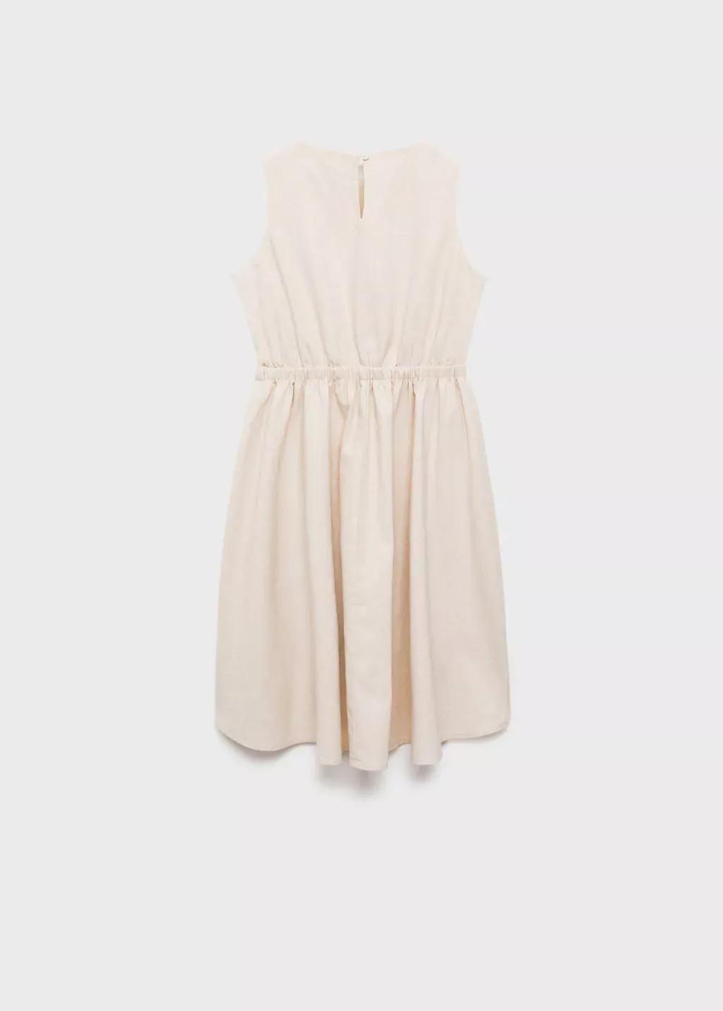 Grey Lt Pastel Dress With Gathered Waist, Kids Girl, , large image number 1