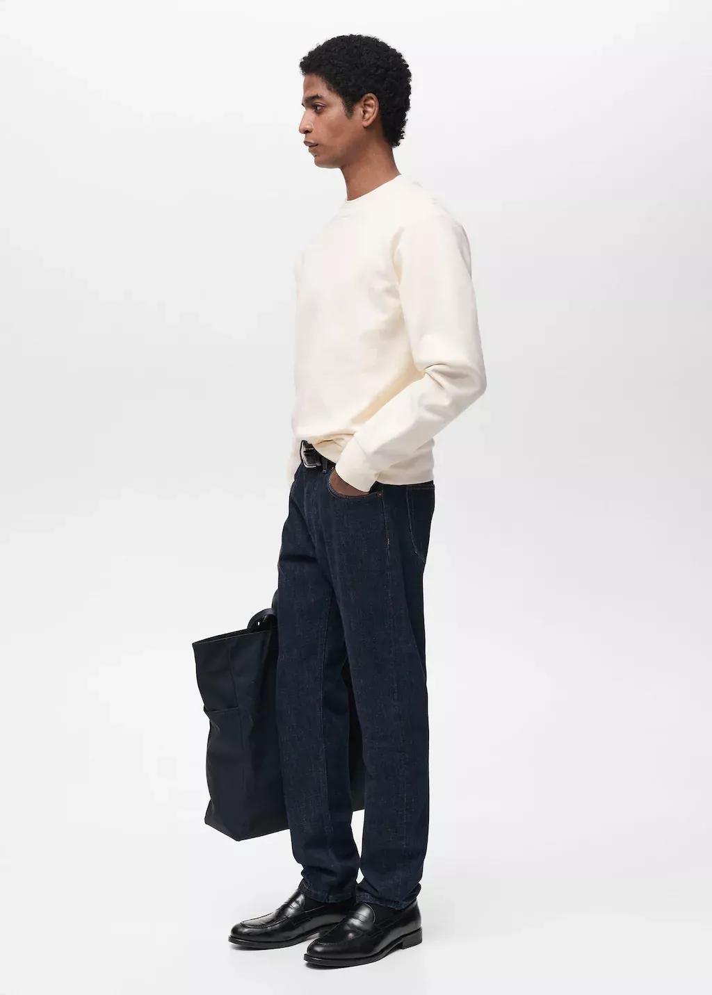 White Regular-Fit Cotton Sweatshirt, , large image number 2