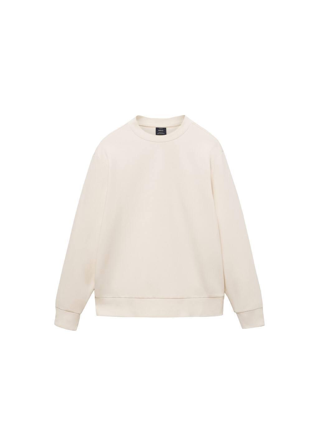 White Regular-Fit Cotton Sweatshirt, , large image number 3
