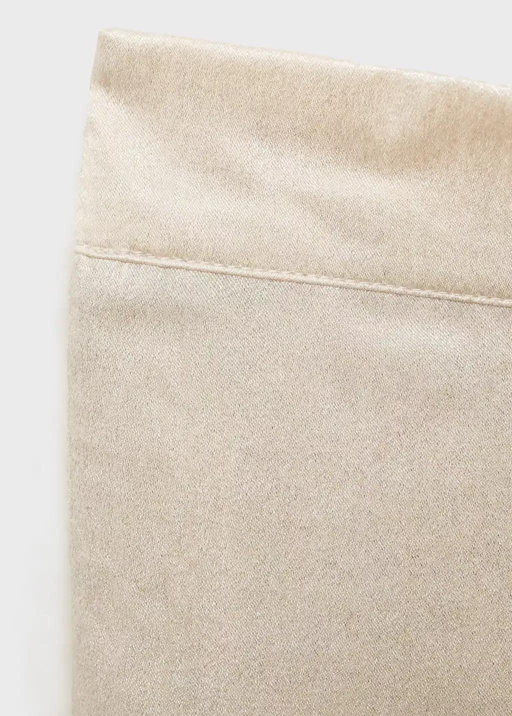 Beige Metallic Straight-Fit Trousers, Kids Girl, , large image number 3