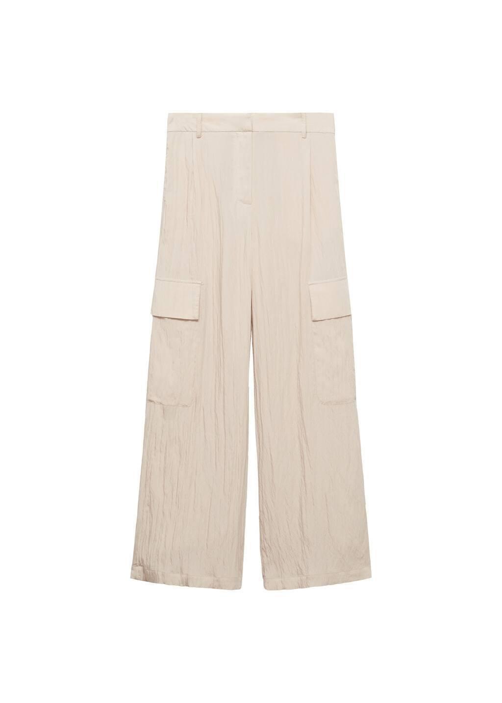 Brown Lt Pastel Textured Cargo Trousers, , large image number 3