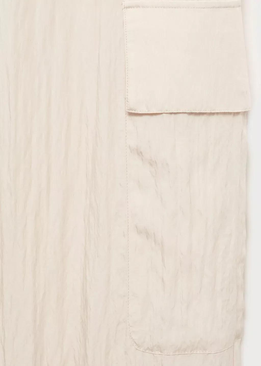 Brown Lt Pastel Textured Cargo Trousers, , large image number 4