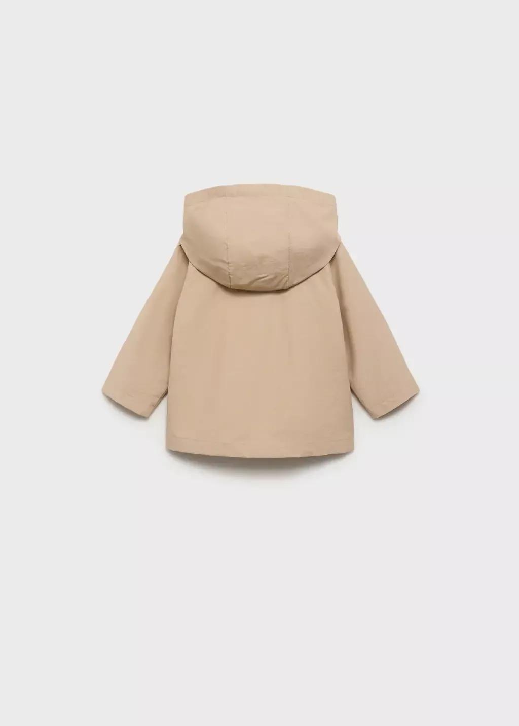 Brown Lt Pastel Hooded Jacket, Baby Girl, , large image number 5