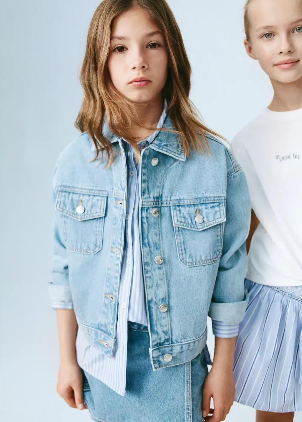 Blue Denim Jacket Medium, Kids Girls, , large image number 3