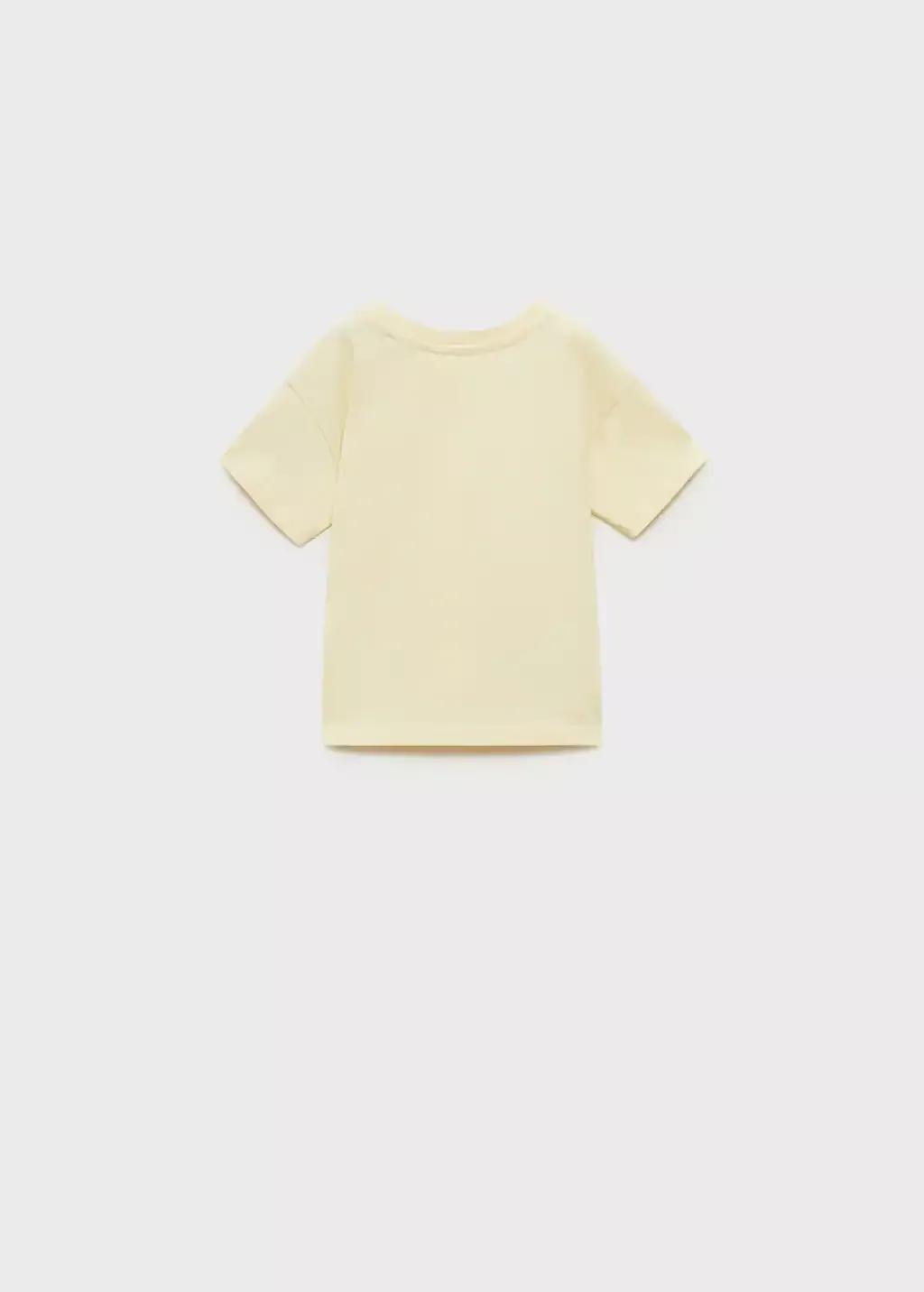 Yellow Patch Pocket T-Shirt, Baby Girl, , large image number 1