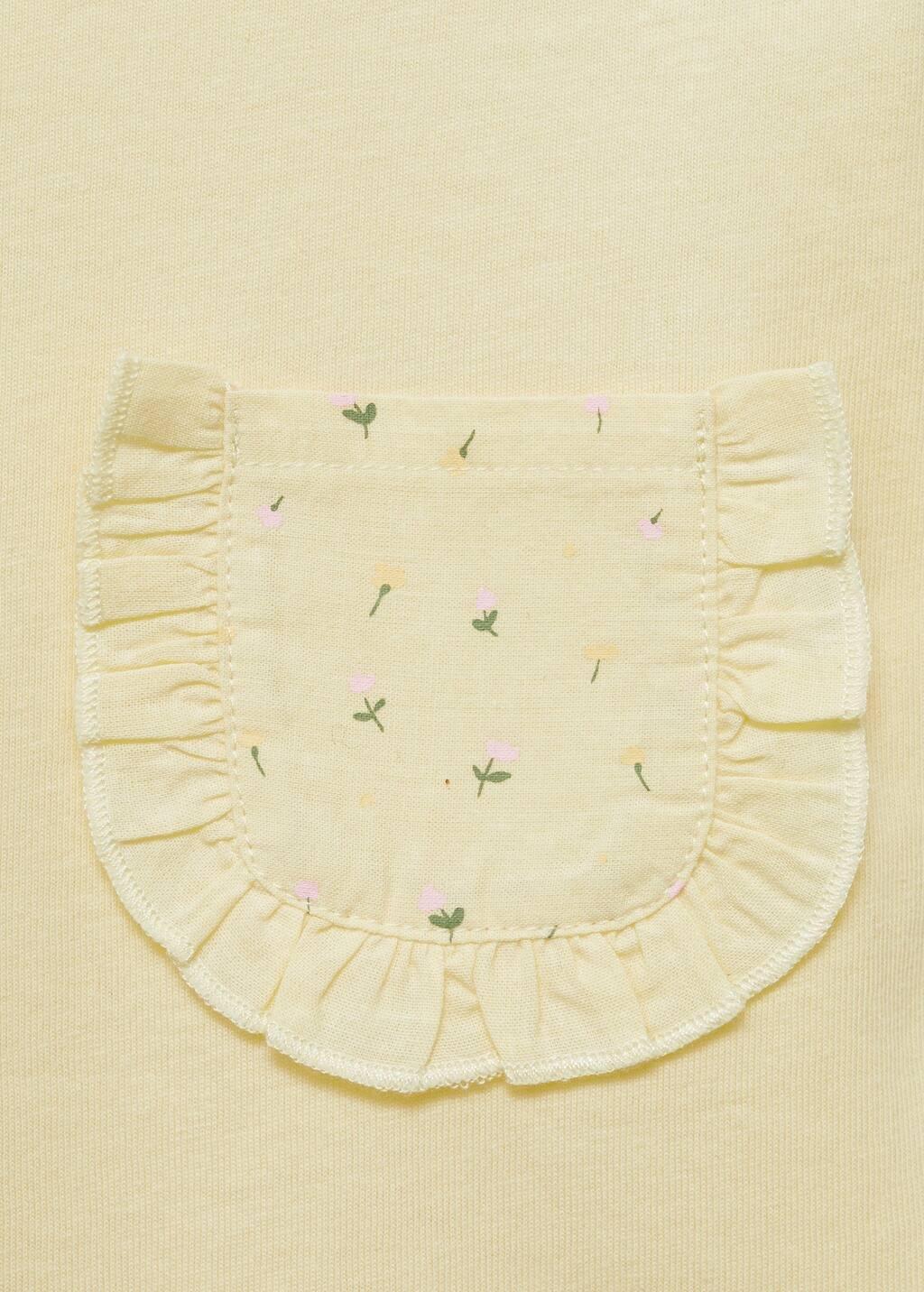 Yellow Patch Pocket T-Shirt, Baby Girl, , large image number 2