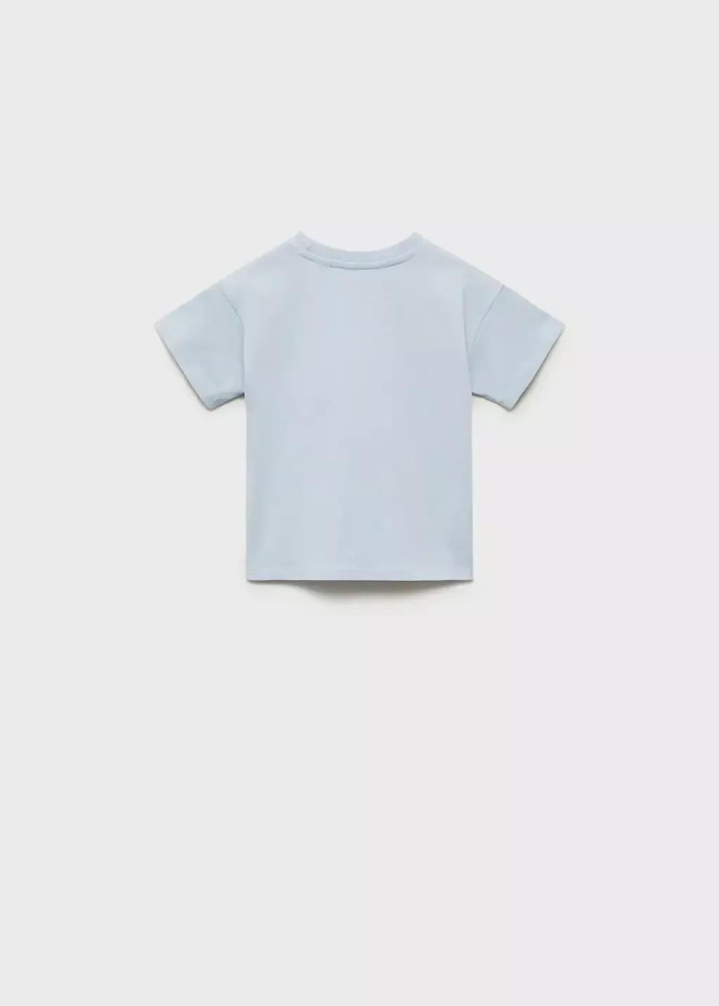 Blue Lt Pastel Patch Pocket T-Shirt, Baby Girl, , large image number 1