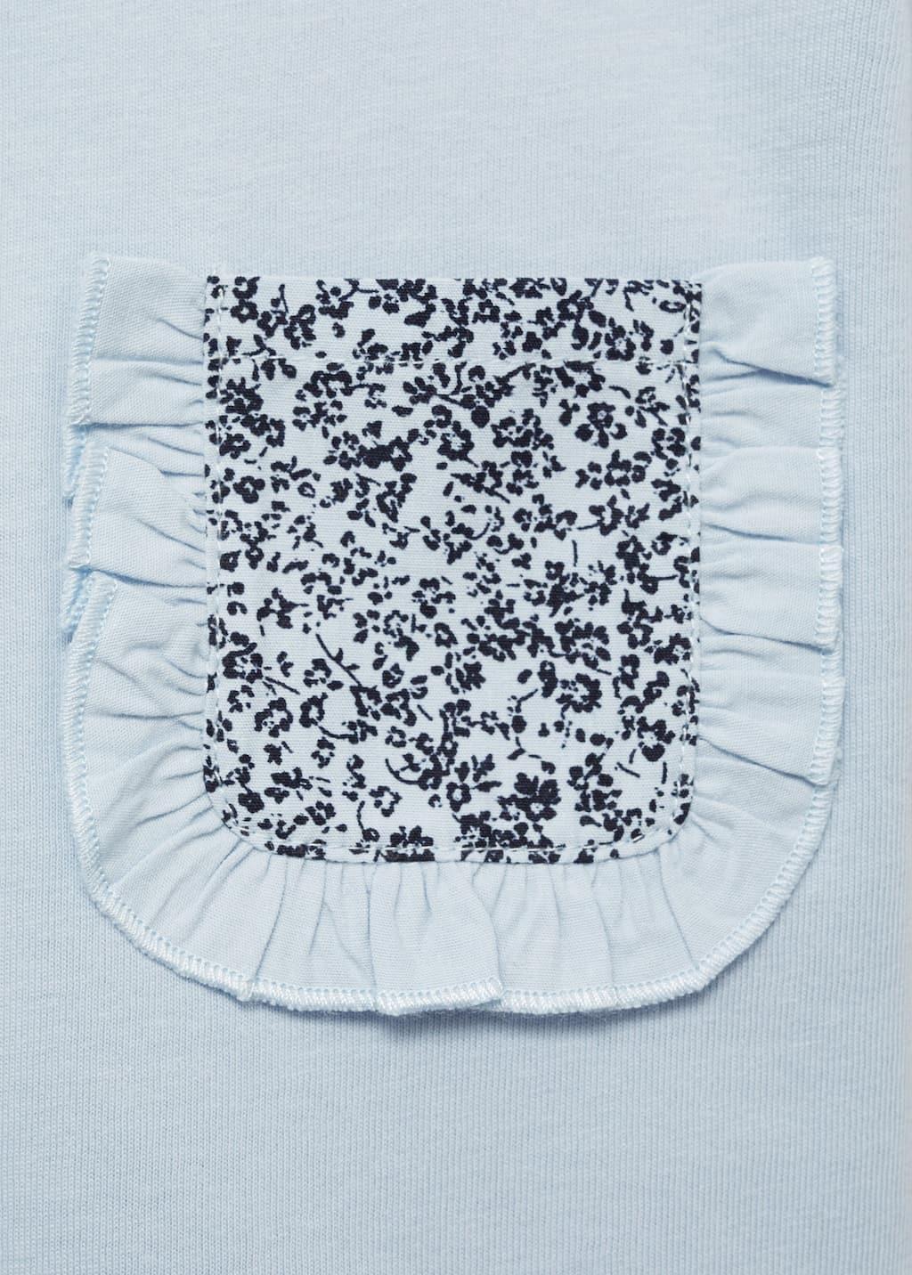 Blue Lt Pastel Patch Pocket T-Shirt, Baby Girl, , large image number 2