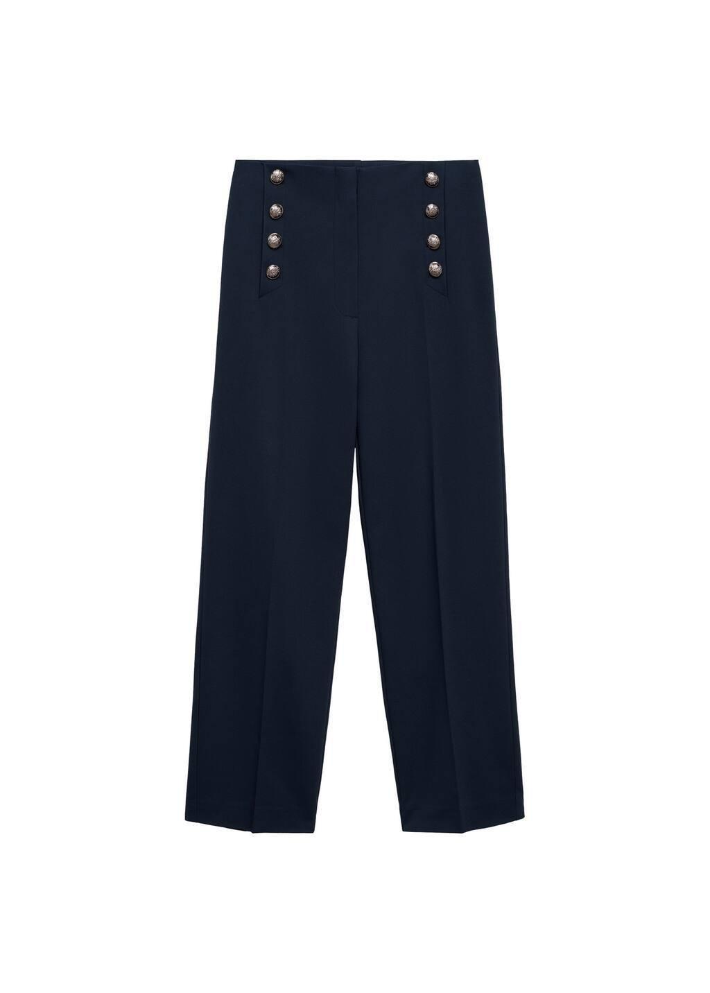 Navy Plain Formal Trousers, , large image number 3