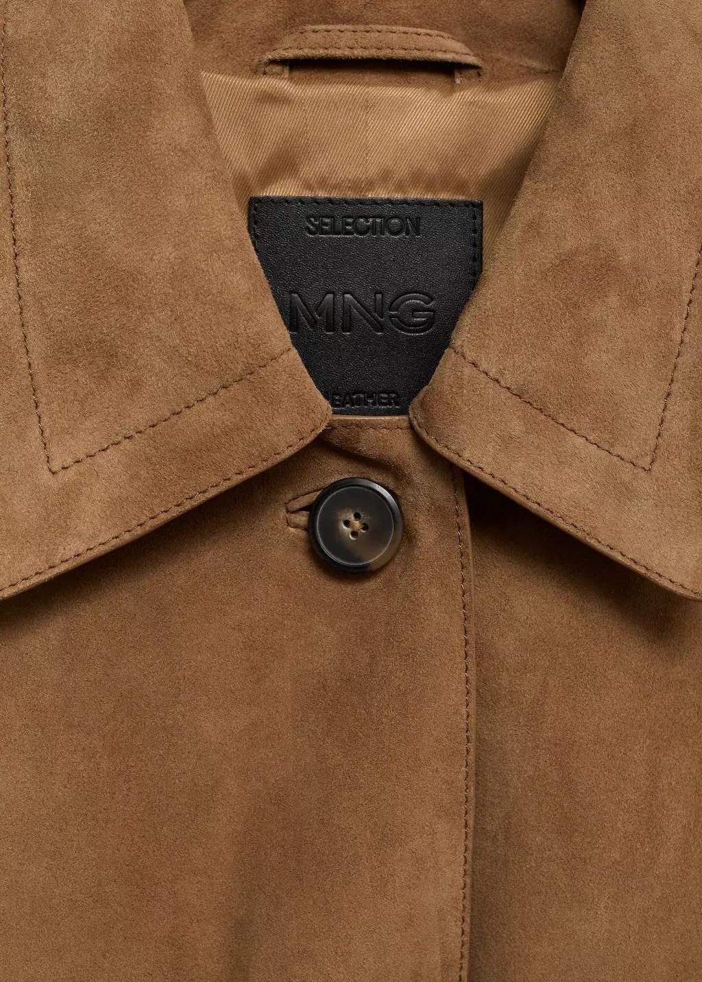 Brown Chest-Pocket Suede Jacket, , large image number 2