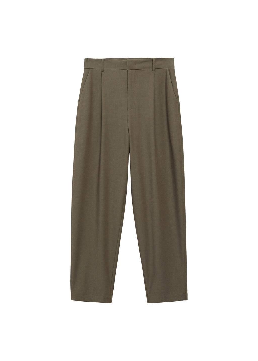 Green Straight Mid-Rise Trousers, , large image number 3