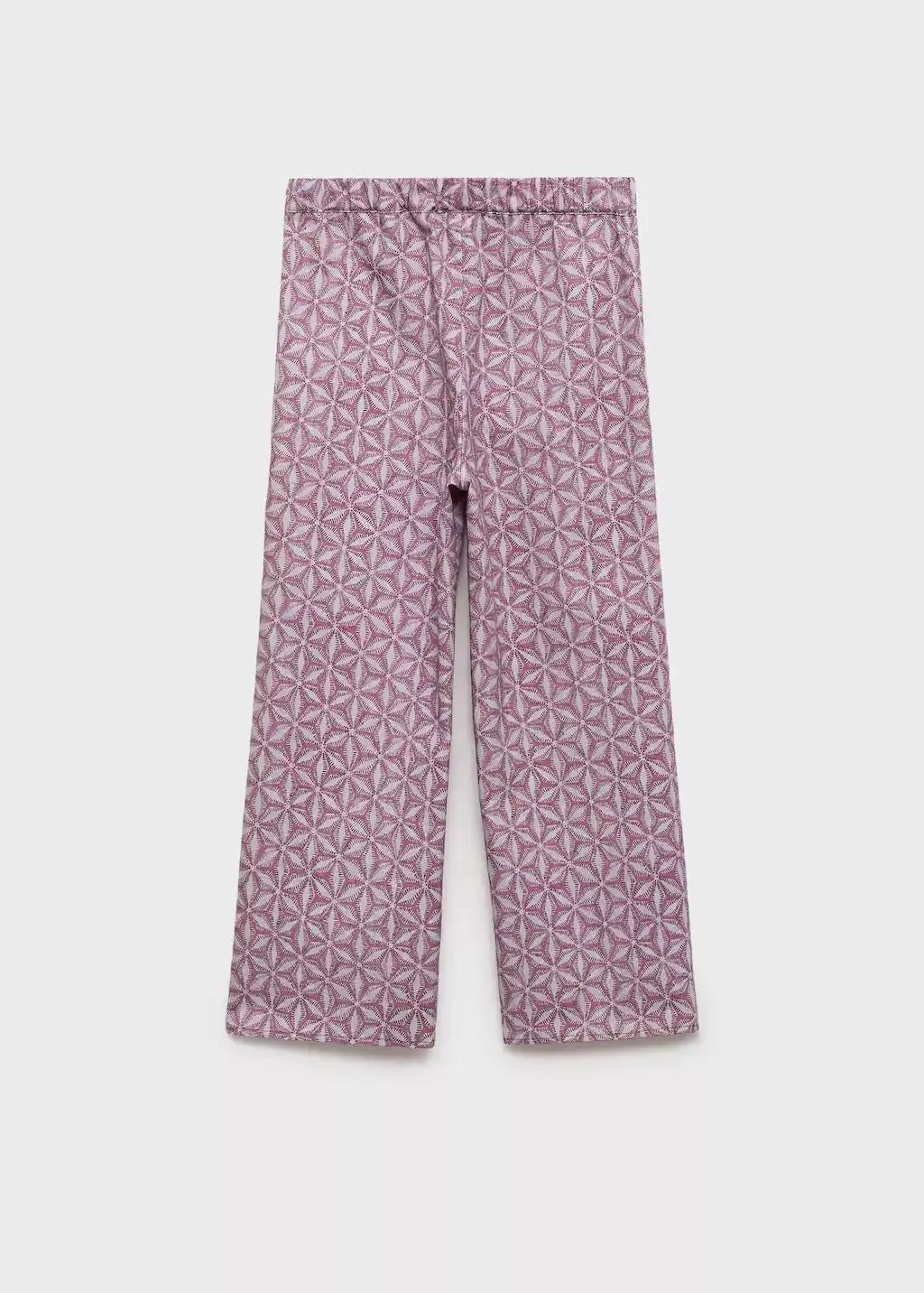 Pink Printed Pocket Trousers, Kids Girl, , large image number 2