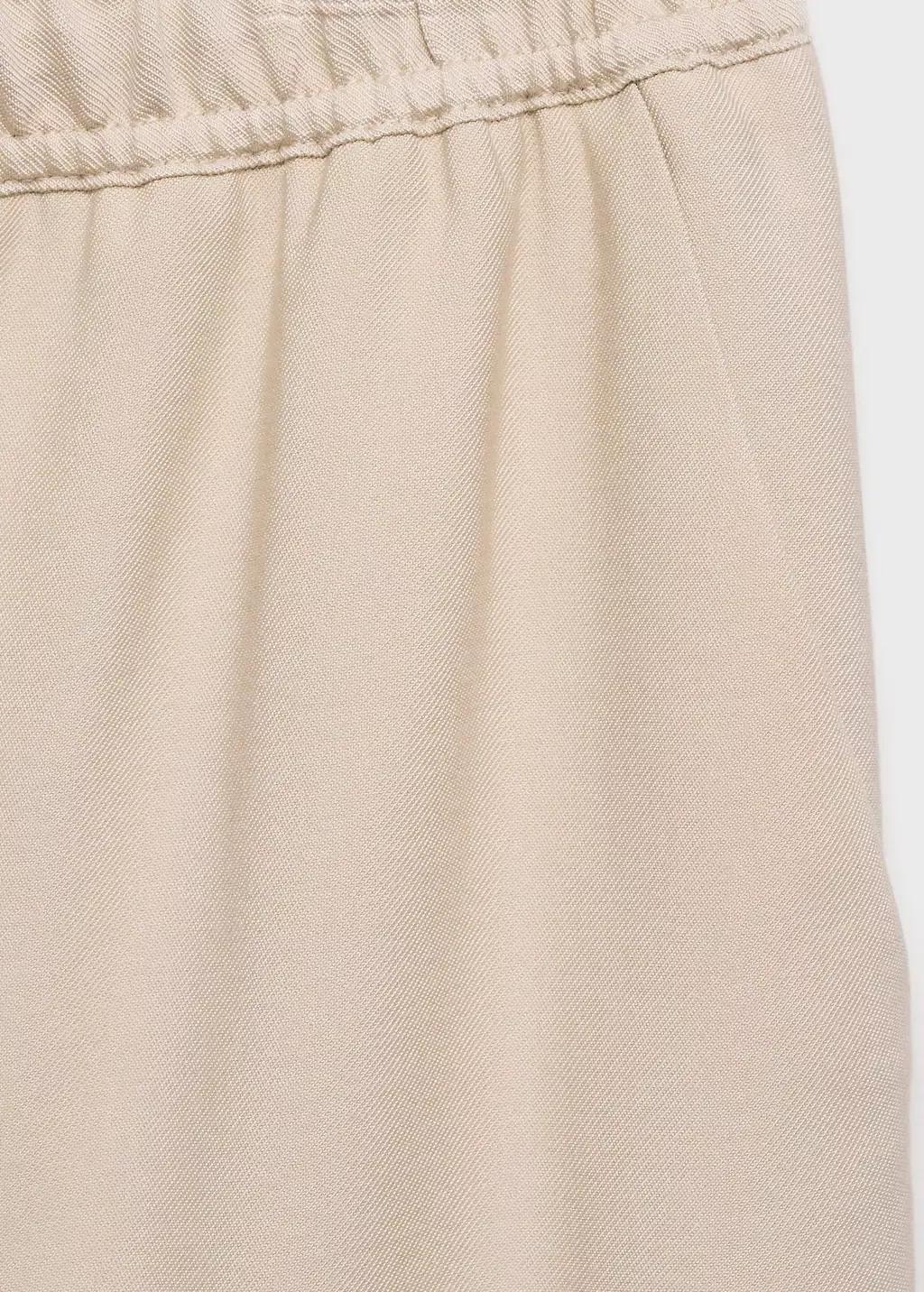 Light Beige Casual Long Trousers, Light Beige, large image number 6