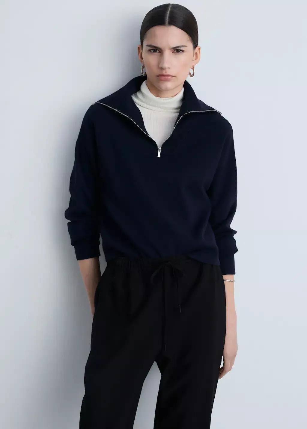 Black Plain Casual Long Trousers, 0201_99, large image number 1