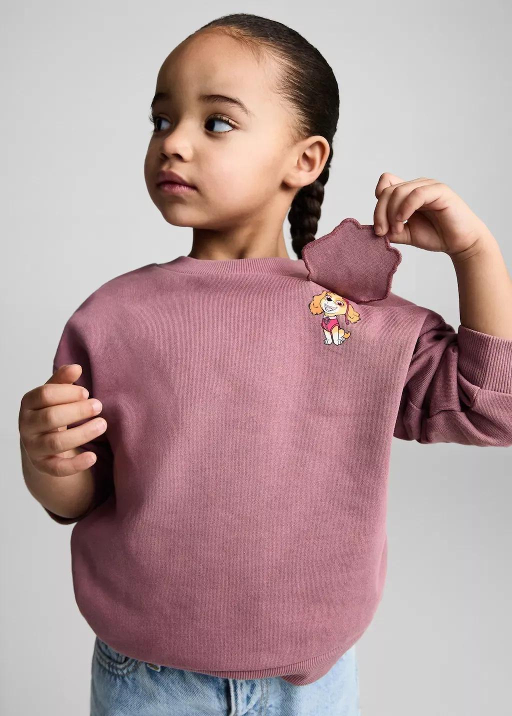 Burgundy Paw Patrol Embroidered Hoodie, Kids Girls, , medium